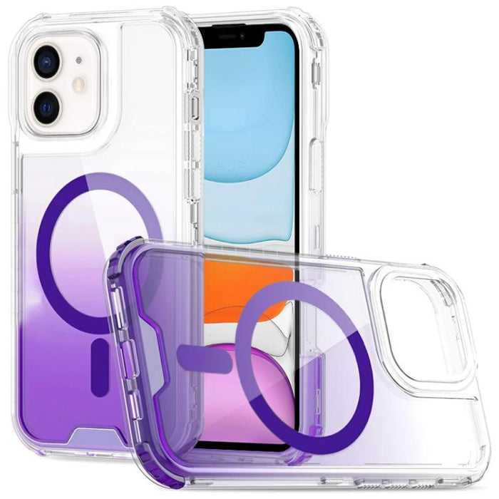 Funda magnética transparente con degradado desmontable para teléfono, For iPhone 13 Pro, For iPhone 12 / 12 Pro, For iPhone 12 Pro Max, For iPhone 11