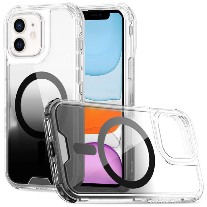 Funda magnética transparente con degradado desmontable para teléfono, For iPhone 13 Pro, For iPhone 12 / 12 Pro, For iPhone 12 Pro Max, For iPhone 11