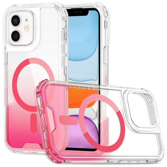 Funda magnética transparente con degradado desmontable para teléfono, For iPhone 13 Pro, For iPhone 12 / 12 Pro, For iPhone 12 Pro Max, For iPhone 11