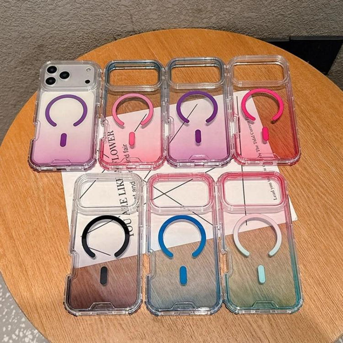 Funda magnética transparente con degradado desmontable para teléfono, For iPhone 13 Pro, For iPhone 12 / 12 Pro, For iPhone 12 Pro Max, For iPhone 11