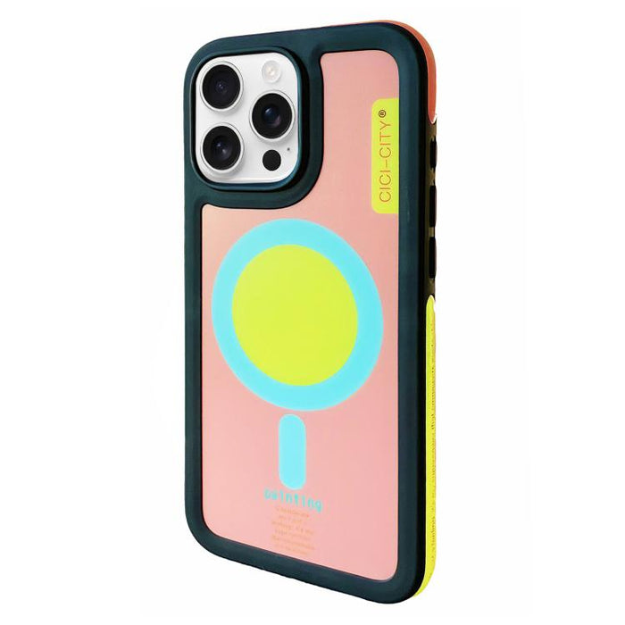 Funda magnética anticolisión para teléfono CICI-CITY CH-59 con dopamina, For iPhone 16 Pro Max, For iPhone 16 Pro, For iPhone 15 Pro Max, For iPhone 15 Pro