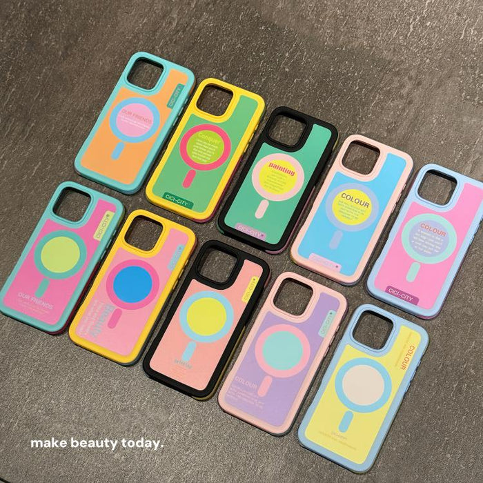 Funda magnética anticolisión para teléfono CICI-CITY CH-59 con dopamina, For iPhone 16 Pro Max, For iPhone 16 Pro, For iPhone 15 Pro Max, For iPhone 15 Pro