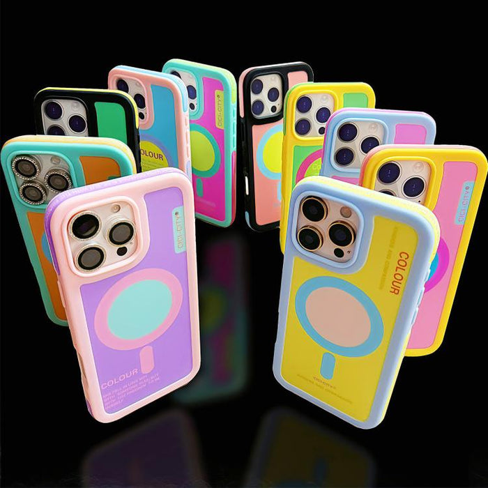 Funda magnética anticolisión para teléfono CICI-CITY CH-59 con dopamina, For iPhone 16 Pro Max, For iPhone 16 Pro, For iPhone 15 Pro Max, For iPhone 15 Pro