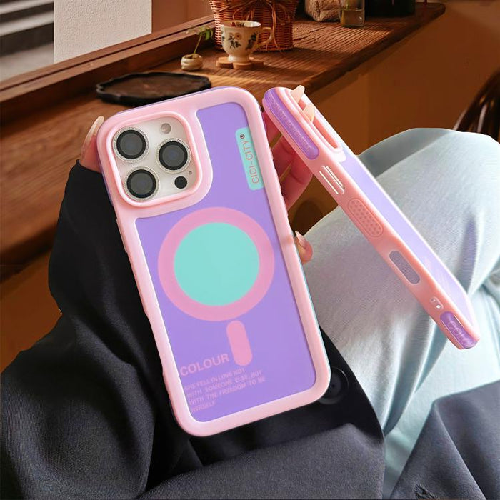 Funda magnética anticolisión para teléfono CICI-CITY CH-59 con dopamina, For iPhone 16 Pro Max, For iPhone 16 Pro, For iPhone 15 Pro Max, For iPhone 15 Pro