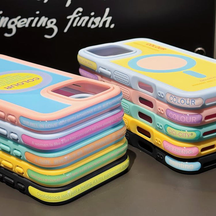 Funda magnética anticolisión para teléfono CICI-CITY CH-59 con dopamina, For iPhone 16 Pro Max, For iPhone 16 Pro, For iPhone 15 Pro Max, For iPhone 15 Pro
