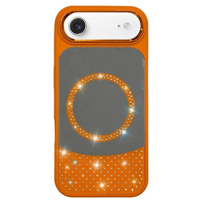 Funda magnética para teléfono con superficie de espejo de cristal y diamantes de imitación, For iPhone 17 Pro Max, For iPhone 17 Pro, For iPhone 17, For iPhone Air, For iPhone 16 Pro Max, For iPhone 16 Pro, For iPhone 16 Plus, For iPhone 16            ...