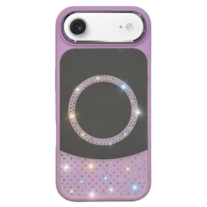 Funda magnética para teléfono con superficie de espejo de cristal y diamantes de imitación, For iPhone 17 Pro Max, For iPhone 17 Pro, For iPhone 17, For iPhone Air, For iPhone 16 Pro Max, For iPhone 16 Pro, For iPhone 16 Plus, For iPhone 16            ...