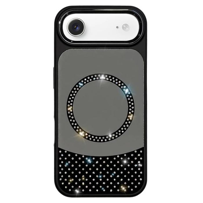 Funda magnética para teléfono con superficie de espejo de cristal y diamantes de imitación, For iPhone 17 Pro Max, For iPhone 17 Pro, For iPhone 17, For iPhone Air, For iPhone 16 Pro Max, For iPhone 16 Pro, For iPhone 16 Plus, For iPhone 16            ...