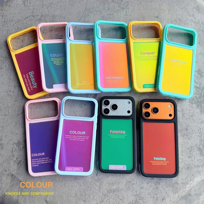 Funda para teléfono CICI-CITY CH-60 Dopamine de doble tono anticolisión, For iPhone 17 Pro Max, For iPhone 17 Pro, For iPhone 17, For iPhone 16 Pro Max, For iPhone 16 Pro, For iPhone 15 Pro Max, For iPhone 15 Pro