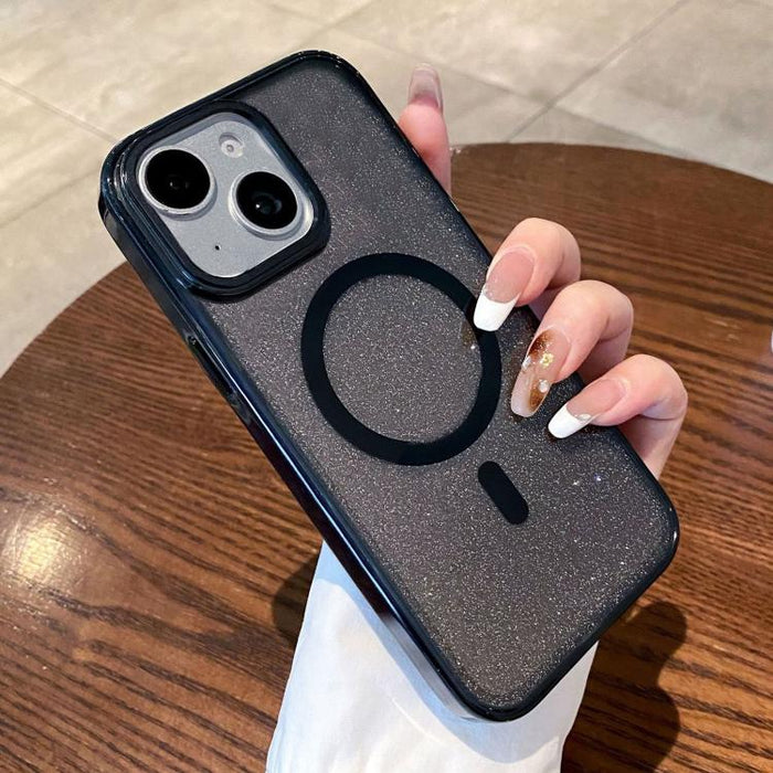 Funda para teléfono magnética transparente con purpurina y resistente a los golpes, For iPhone 17 Pro Max, For iPhone 17 Pro, For iPhone 17, For iPhone 16 Pro Max, For iPhone 16 Pro, For iPhone 16 Plus, For iPhone 16, For iPhone 15 Pro Max             ...
