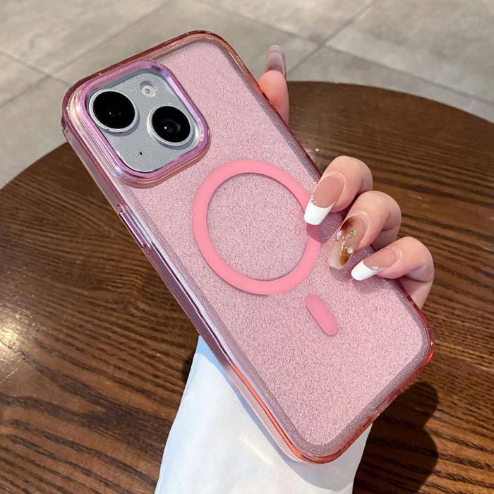 Funda para teléfono magnética transparente con purpurina y resistente a los golpes, For iPhone 17 Pro Max, For iPhone 17 Pro, For iPhone 17, For iPhone 16 Pro Max, For iPhone 16 Pro, For iPhone 16 Plus, For iPhone 16, For iPhone 15 Pro Max             ...