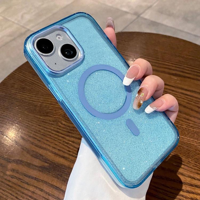 Funda para teléfono magnética transparente con purpurina y resistente a los golpes, For iPhone 17 Pro Max, For iPhone 17 Pro, For iPhone 17, For iPhone 16 Pro Max, For iPhone 16 Pro, For iPhone 16 Plus, For iPhone 16, For iPhone 15 Pro Max             ...