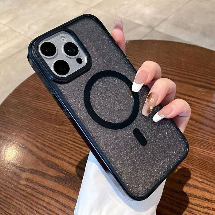 Funda para teléfono magnética transparente con purpurina y resistente a los golpes, For iPhone 17 Pro Max, For iPhone 17 Pro, For iPhone 17, For iPhone 16 Pro Max, For iPhone 16 Pro, For iPhone 16 Plus, For iPhone 16, For iPhone 15 Pro Max             ...