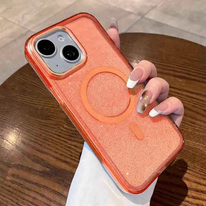 Funda para teléfono magnética transparente con purpurina y resistente a los golpes, For iPhone 17 Pro Max, For iPhone 17 Pro, For iPhone 17, For iPhone 16 Pro Max, For iPhone 16 Pro, For iPhone 16 Plus, For iPhone 16, For iPhone 15 Pro Max             ...