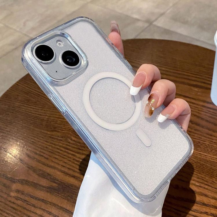 Funda para teléfono magnética transparente con purpurina y resistente a los golpes, For iPhone 17 Pro Max, For iPhone 17 Pro, For iPhone 17, For iPhone 16 Pro Max, For iPhone 16 Pro, For iPhone 16 Plus, For iPhone 16, For iPhone 15 Pro Max             ...