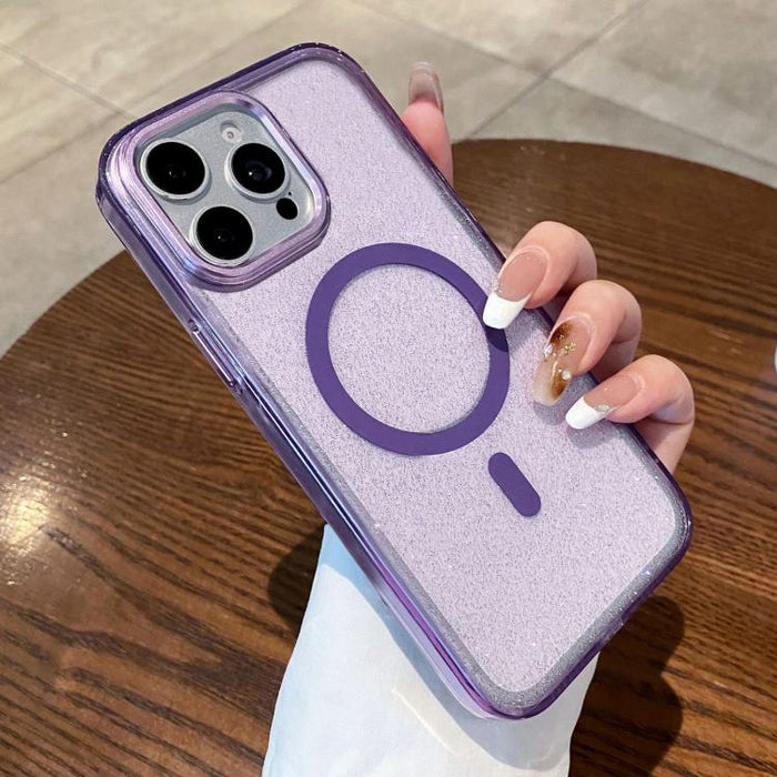 Funda para teléfono magnética transparente con purpurina y resistente a los golpes, For iPhone 17 Pro Max, For iPhone 17 Pro, For iPhone 17, For iPhone 16 Pro Max, For iPhone 16 Pro, For iPhone 16 Plus, For iPhone 16, For iPhone 15 Pro Max             ...