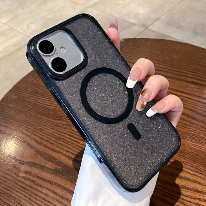 Funda para teléfono magnética transparente con purpurina y resistente a los golpes, For iPhone 17 Pro Max, For iPhone 17 Pro, For iPhone 17, For iPhone 16 Pro Max, For iPhone 16 Pro, For iPhone 16 Plus, For iPhone 16, For iPhone 15 Pro Max             ...