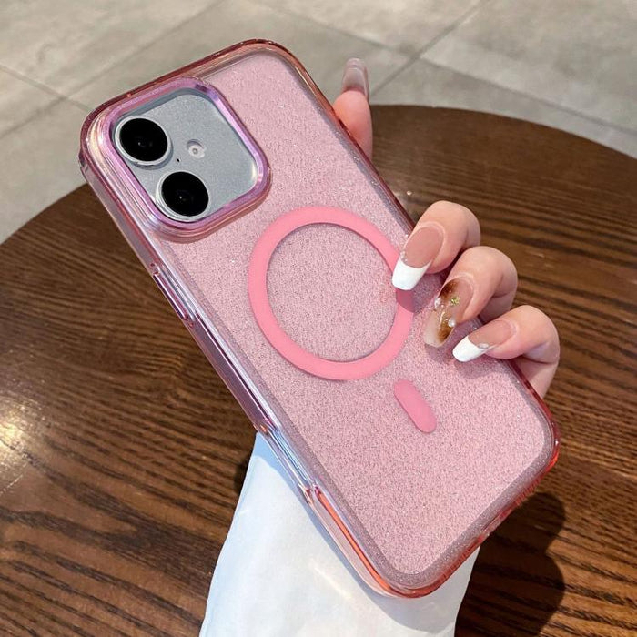 Funda para teléfono magnética transparente con purpurina y resistente a los golpes, For iPhone 17 Pro Max, For iPhone 17 Pro, For iPhone 17, For iPhone 16 Pro Max, For iPhone 16 Pro, For iPhone 16 Plus, For iPhone 16, For iPhone 15 Pro Max             ...