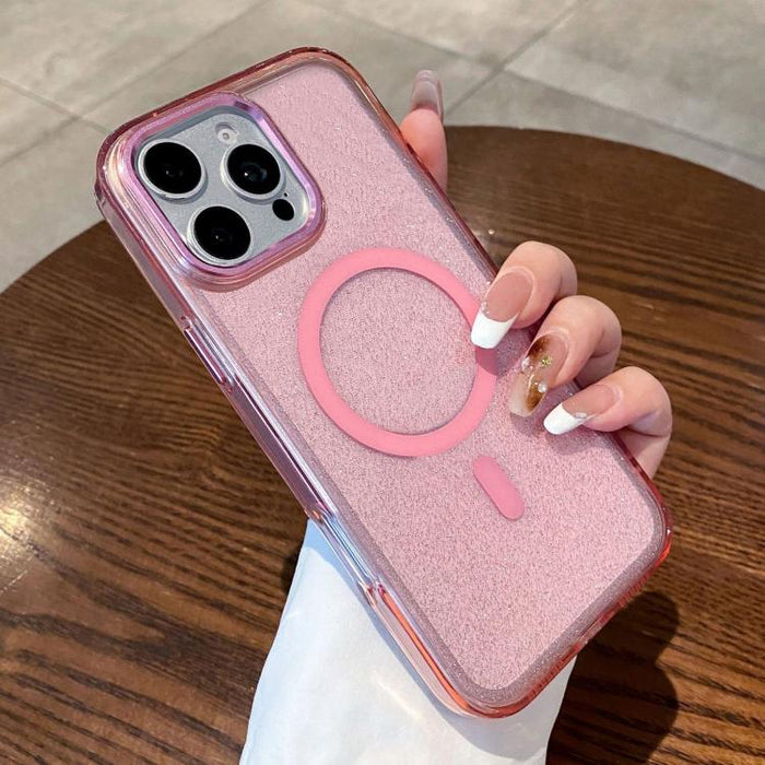 Funda para teléfono magnética transparente con purpurina y resistente a los golpes, For iPhone 17 Pro Max, For iPhone 17 Pro, For iPhone 17, For iPhone 16 Pro Max, For iPhone 16 Pro, For iPhone 16 Plus, For iPhone 16, For iPhone 15 Pro Max             ...