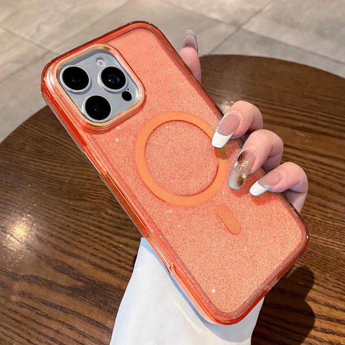 Funda para teléfono magnética transparente con purpurina y resistente a los golpes, For iPhone 17 Pro Max, For iPhone 17 Pro, For iPhone 17, For iPhone 16 Pro Max, For iPhone 16 Pro, For iPhone 16 Plus, For iPhone 16, For iPhone 15 Pro Max             ...