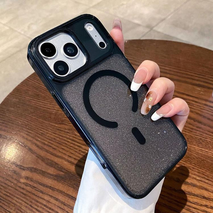 Funda para teléfono magnética transparente con purpurina y resistente a los golpes, For iPhone 17 Pro Max, For iPhone 17 Pro, For iPhone 17, For iPhone 16 Pro Max, For iPhone 16 Pro, For iPhone 16 Plus, For iPhone 16, For iPhone 15 Pro Max             ...