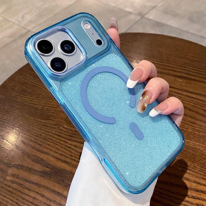 Funda para teléfono magnética transparente con purpurina y resistente a los golpes, For iPhone 17 Pro Max, For iPhone 17 Pro, For iPhone 17, For iPhone 16 Pro Max, For iPhone 16 Pro, For iPhone 16 Plus, For iPhone 16, For iPhone 15 Pro Max             ...