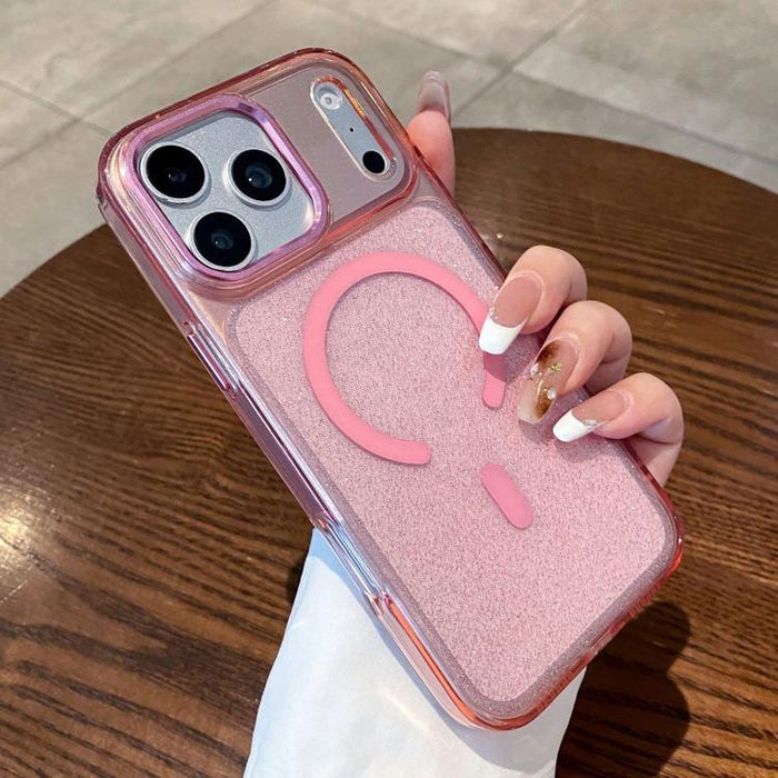 Funda para teléfono magnética transparente con purpurina y resistente a los golpes, For iPhone 17 Pro Max, For iPhone 17 Pro, For iPhone 17, For iPhone 16 Pro Max, For iPhone 16 Pro, For iPhone 16 Plus, For iPhone 16, For iPhone 15 Pro Max             ...