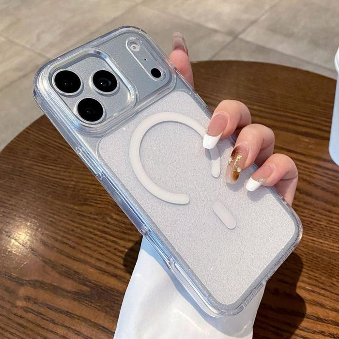 Funda para teléfono magnética transparente con purpurina y resistente a los golpes, For iPhone 17 Pro Max, For iPhone 17 Pro, For iPhone 17, For iPhone 16 Pro Max, For iPhone 16 Pro, For iPhone 16 Plus, For iPhone 16, For iPhone 15 Pro Max             ...