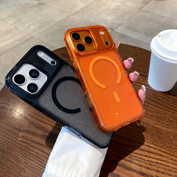 Funda para teléfono magnética transparente con purpurina y resistente a los golpes, For iPhone 17 Pro Max, For iPhone 17 Pro, For iPhone 17, For iPhone 16 Pro Max, For iPhone 16 Pro, For iPhone 16 Plus, For iPhone 16, For iPhone 15 Pro Max             ...