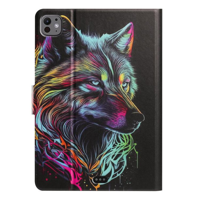Funda inteligente para tablet de cuero vegano pintado con textura de lichi y voltaje, For iPad Pro 11 2025 / 2024, For iPad 2025 / 2022, For iPad mini 2024 / mini 6, For iPad Pro 11 2022 / Air 2022 10.9, For iPad 10.2 2021 / 10.5 2019                  ...
