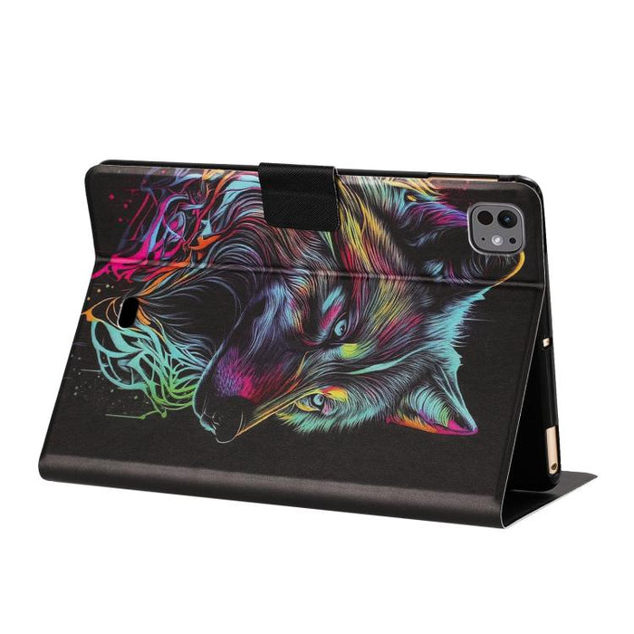 Funda inteligente para tablet de cuero vegano pintado con textura de lichi y voltaje, For iPad Pro 11 2025 / 2024, For iPad 2025 / 2022, For iPad mini 2024 / mini 6, For iPad Pro 11 2022 / Air 2022 10.9, For iPad 10.2 2021 / 10.5 2019                  ...