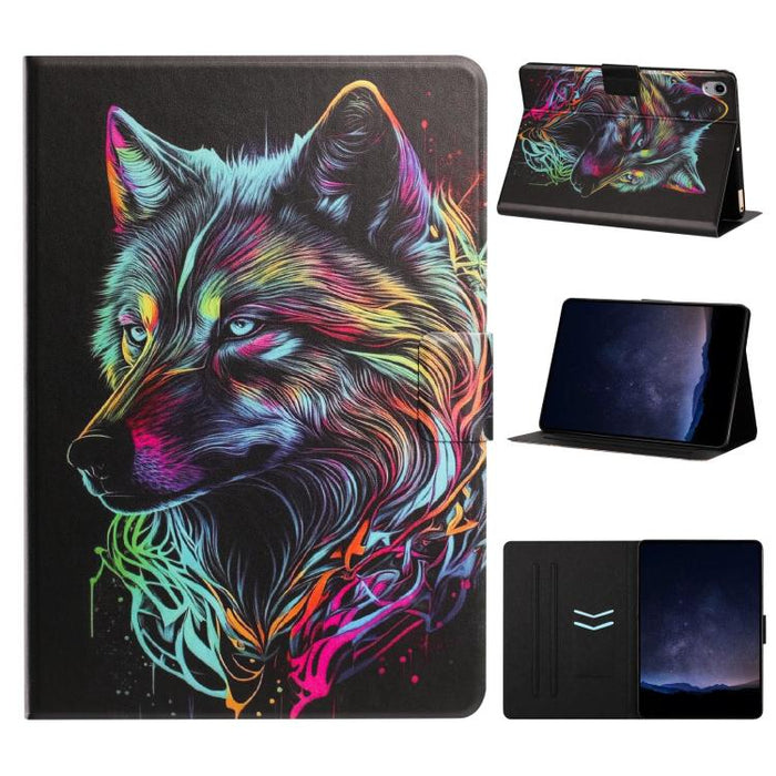 Funda inteligente para tablet de cuero vegano pintado con textura de lichi y voltaje, For iPad Pro 11 2025 / 2024, For iPad 2025 / 2022, For iPad mini 2024 / mini 6, For iPad Pro 11 2022 / Air 2022 10.9, For iPad 10.2 2021 / 10.5 2019                  ...