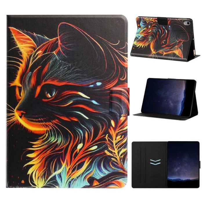 Funda inteligente para tablet de cuero vegano pintado con textura de lichi y voltaje, For iPad Pro 11 2025 / 2024, For iPad 2025 / 2022, For iPad mini 2024 / mini 6, For iPad Pro 11 2022 / Air 2022 10.9, For iPad 10.2 2021 / 10.5 2019                  ...