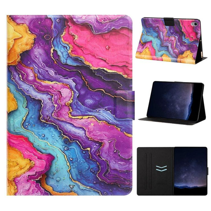 Funda inteligente para tablet de cuero vegano pintado con textura de lichi y voltaje, For iPad Pro 11 2025 / 2024, For iPad 2025 / 2022, For iPad mini 2024 / mini 6, For iPad Pro 11 2022 / Air 2022 10.9, For iPad 10.2 2021 / 10.5 2019                  ...