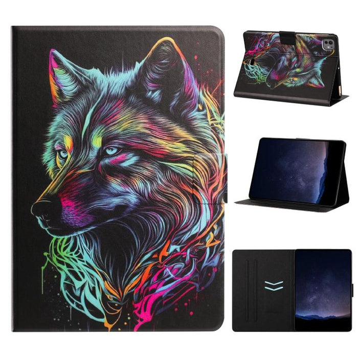 Funda inteligente para tablet de cuero vegano pintado con textura de lichi y voltaje, For iPad Pro 11 2025 / 2024, For iPad 2025 / 2022, For iPad mini 2024 / mini 6, For iPad Pro 11 2022 / Air 2022 10.9, For iPad 10.2 2021 / 10.5 2019                  ...