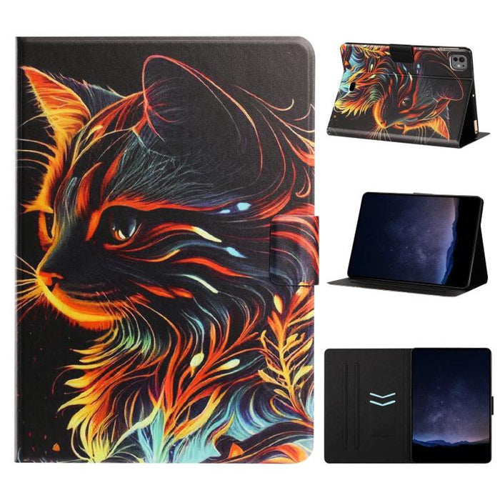 Funda inteligente para tablet de cuero vegano pintado con textura de lichi y voltaje, For iPad Pro 11 2025 / 2024, For iPad 2025 / 2022, For iPad mini 2024 / mini 6, For iPad Pro 11 2022 / Air 2022 10.9, For iPad 10.2 2021 / 10.5 2019                  ...
