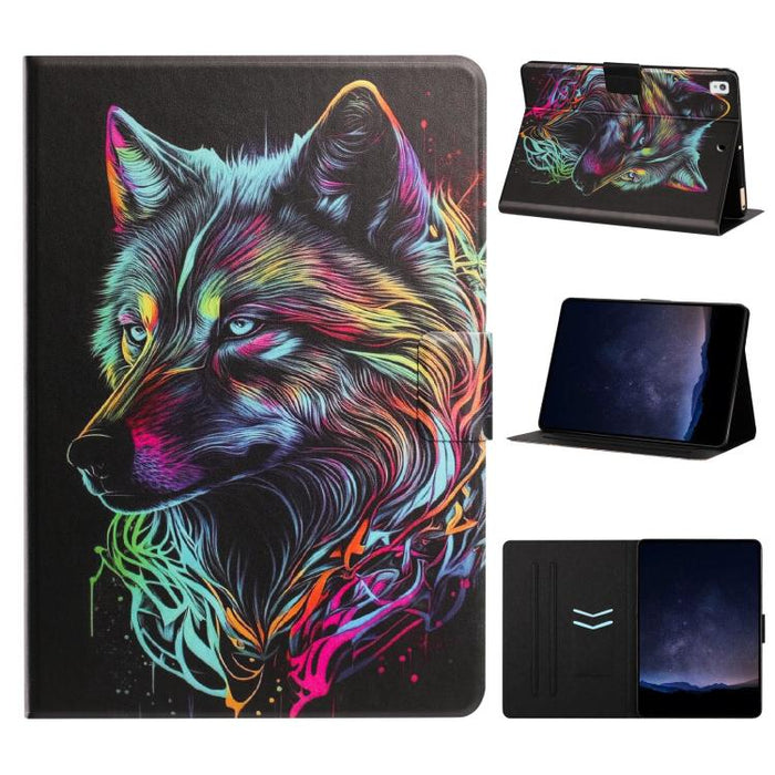Funda inteligente para tablet de cuero vegano pintado con textura de lichi y voltaje, For iPad Pro 11 2025 / 2024, For iPad 2025 / 2022, For iPad mini 2024 / mini 6, For iPad Pro 11 2022 / Air 2022 10.9, For iPad 10.2 2021 / 10.5 2019                  ...