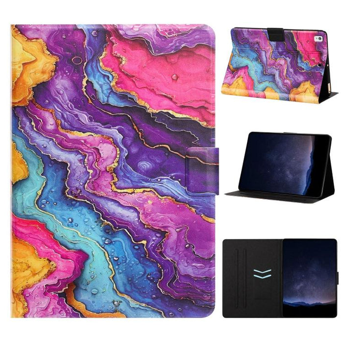 Funda inteligente para tablet de cuero vegano pintado con textura de lichi y voltaje, For iPad Pro 11 2025 / 2024, For iPad 2025 / 2022, For iPad mini 2024 / mini 6, For iPad Pro 11 2022 / Air 2022 10.9, For iPad 10.2 2021 / 10.5 2019                  ...