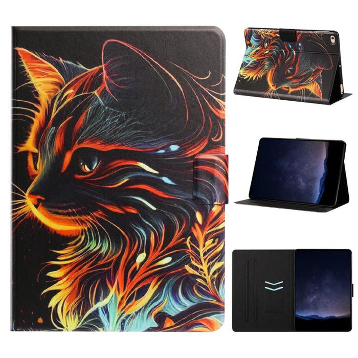 Funda inteligente para tablet de cuero vegano pintado con textura de lichi y voltaje, For iPad Pro 11 2025 / 2024, For iPad 2025 / 2022, For iPad mini 2024 / mini 6, For iPad Pro 11 2022 / Air 2022 10.9, For iPad 10.2 2021 / 10.5 2019                  ...