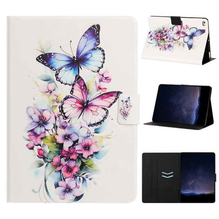 Funda inteligente para tablet de cuero vegano pintado con textura de lichi y voltaje, For iPad Pro 11 2025 / 2024, For iPad 2025 / 2022, For iPad mini 2024 / mini 6, For iPad Pro 11 2022 / Air 2022 10.9, For iPad 10.2 2021 / 10.5 2019                  ...
