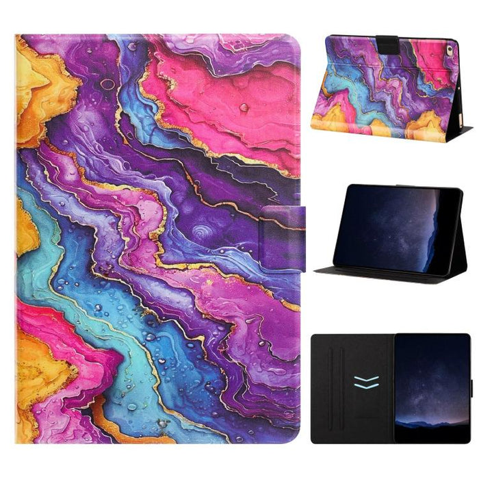 Funda inteligente para tablet de cuero vegano pintado con textura de lichi y voltaje, For iPad Pro 11 2025 / 2024, For iPad 2025 / 2022, For iPad mini 2024 / mini 6, For iPad Pro 11 2022 / Air 2022 10.9, For iPad 10.2 2021 / 10.5 2019                  ...