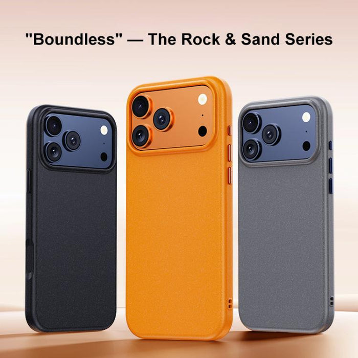 Funda magnética para teléfono con diseño de arena de roca de la serie Boundless, For iPhone 17 Pro Max, For iPhone 17 Pro, For iPhone 16 Pro Max, For iPhone 16 Pro