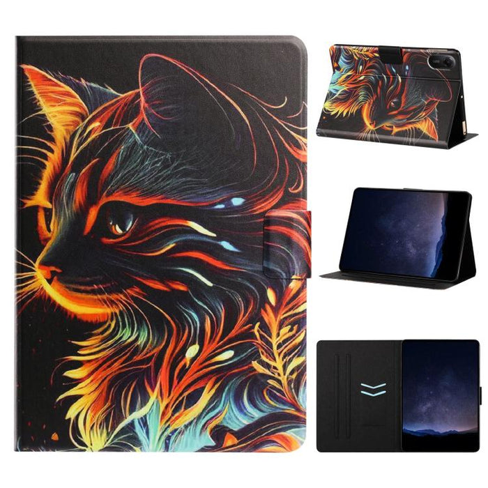Funda inteligente para tablet de cuero vegano pintado con textura de lichi y voltaje, For Xiaomi Redmi Pad 2