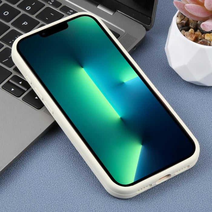 Funda de silicona líquida con estampado floral de margaritas y agujeros grandes para teléfono, For iPhone 13 Pro Max, For iPhone 13 Pro, For iPhone 13, For iPhone 12, For iPhone 12 Pro Max, For iPhone 12 Pro