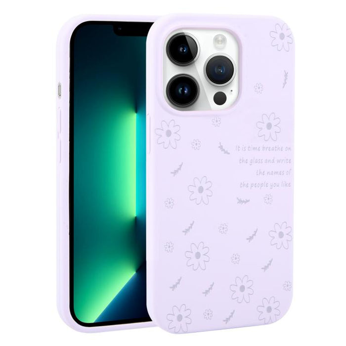 Funda de silicona líquida con estampado floral de margaritas y agujeros grandes para teléfono, For iPhone 13 Pro Max, For iPhone 13 Pro, For iPhone 13, For iPhone 12, For iPhone 12 Pro Max, For iPhone 12 Pro