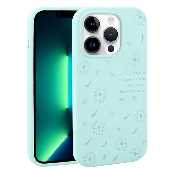 Funda de silicona líquida con estampado floral de margaritas y agujeros grandes para teléfono, For iPhone 13 Pro Max, For iPhone 13 Pro, For iPhone 13, For iPhone 12, For iPhone 12 Pro Max, For iPhone 12 Pro