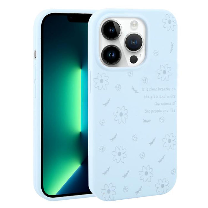 Funda de silicona líquida con estampado floral de margaritas y agujeros grandes para teléfono, For iPhone 13 Pro Max, For iPhone 13 Pro, For iPhone 13, For iPhone 12, For iPhone 12 Pro Max, For iPhone 12 Pro
