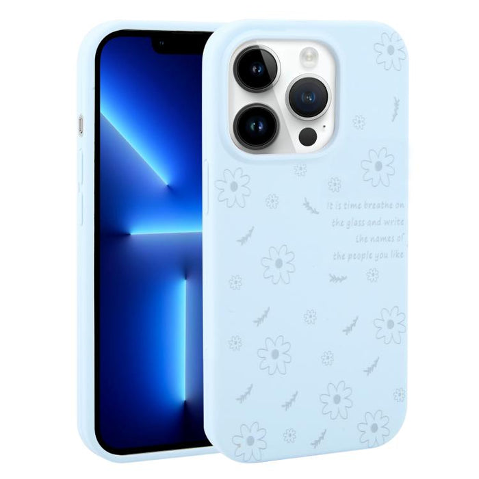 Funda de silicona líquida con estampado floral de margaritas y agujeros grandes para teléfono, For iPhone 13 Pro Max, For iPhone 13 Pro, For iPhone 13, For iPhone 12, For iPhone 12 Pro Max, For iPhone 12 Pro