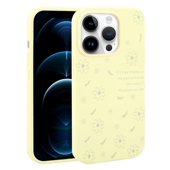 Funda de silicona líquida con estampado floral de margaritas y agujeros grandes para teléfono, For iPhone 13 Pro Max, For iPhone 13 Pro, For iPhone 13, For iPhone 12, For iPhone 12 Pro Max, For iPhone 12 Pro