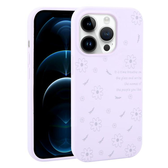 Funda de silicona líquida con estampado floral de margaritas y agujeros grandes para teléfono, For iPhone 13 Pro Max, For iPhone 13 Pro, For iPhone 13, For iPhone 12, For iPhone 12 Pro Max, For iPhone 12 Pro